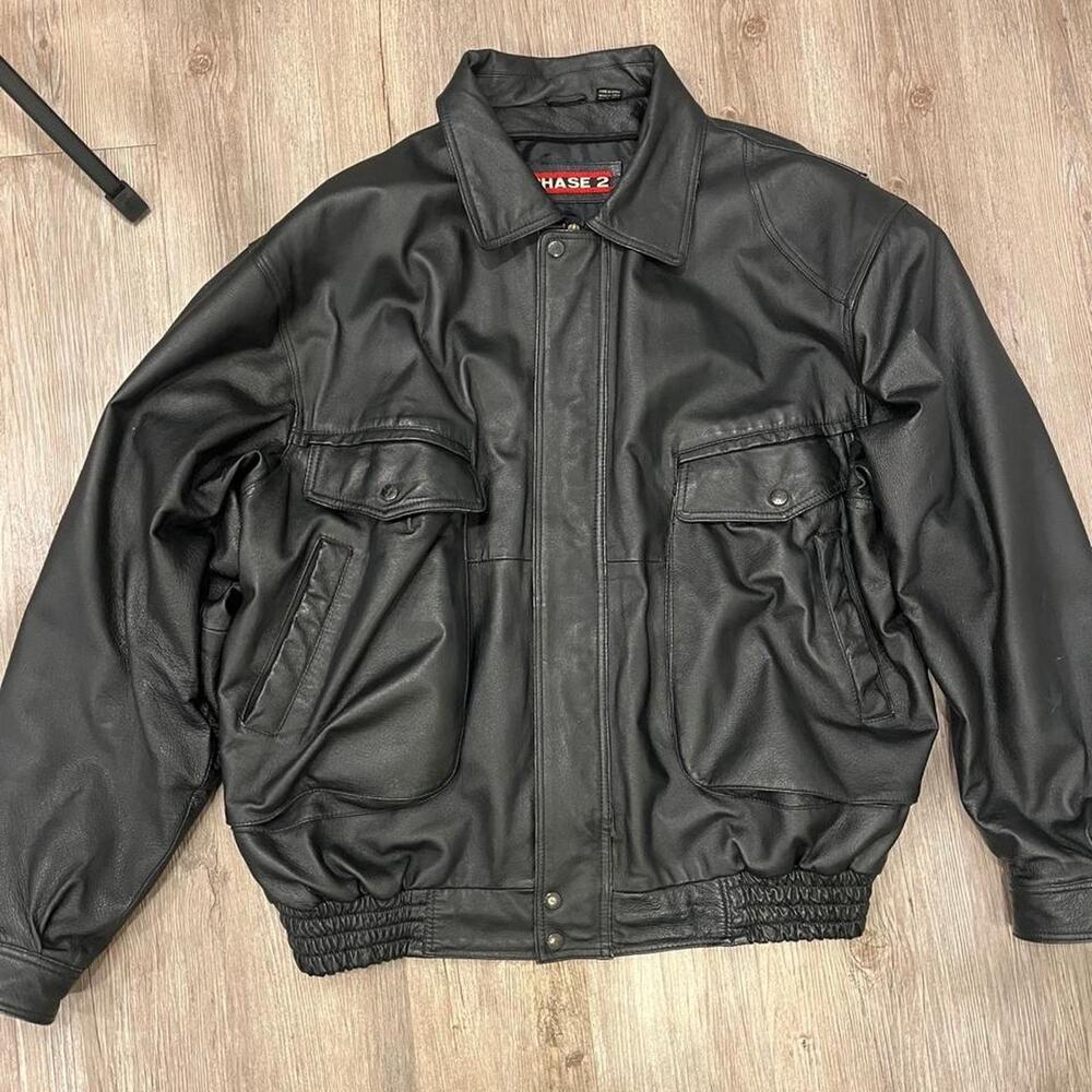 Phase 2 black genuine leather
